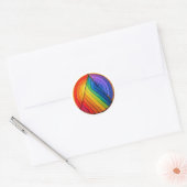 Rainbow Erholung Circle Triangle Symbol Runder Aufkleber (Umschlag)