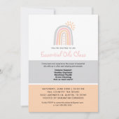 Rainbow-Essential-Oil-Drops-Klasse Einladung (Vorderseite)