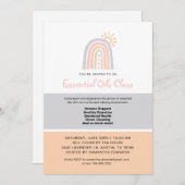 Rainbow-Essential-Oil-Drops-Klasse Einladung (Vorne/Hinten)