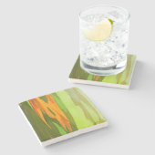 Rainbow Eucalyptus bellen, Hawaii Steinuntersetzer (Seitenansicht)