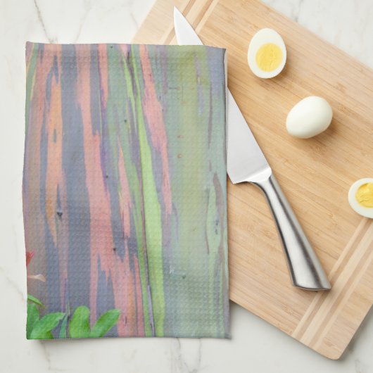 Rainbow Eucalyptus Tree Geschirrtuch (Viertel Falte)