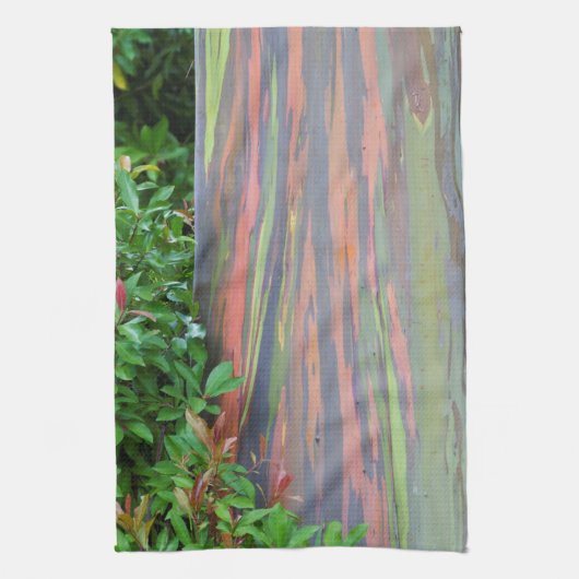 Rainbow Eucalyptus Tree Geschirrtuch (Vertikal)