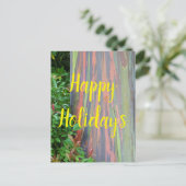 Rainbow Eucalyptus Tree Happy Holidays Postkarte (Stehend Vorderseite)