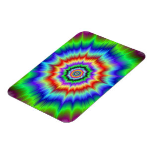 Rainbow Explosion Foto Magnet
