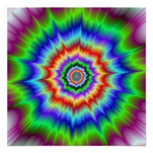 Rainbow Explosion The Zazzle Perfect Poster