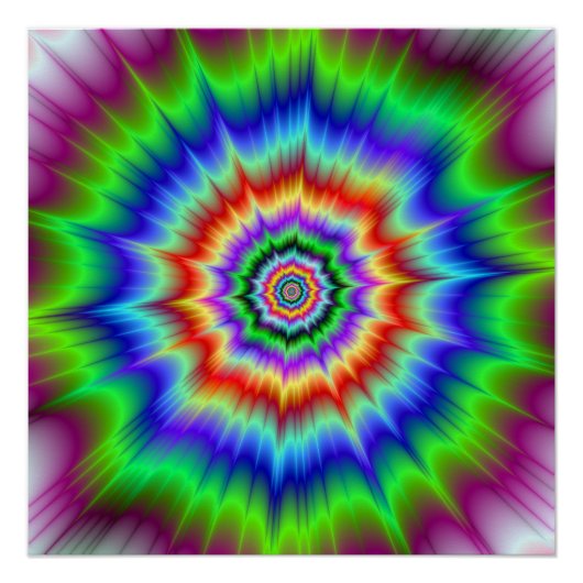 Rainbow Explosion The Zazzle Perfect Poster (Vorderseite)