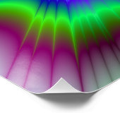 Rainbow Explosion The Zazzle Perfect Poster (Ecke)