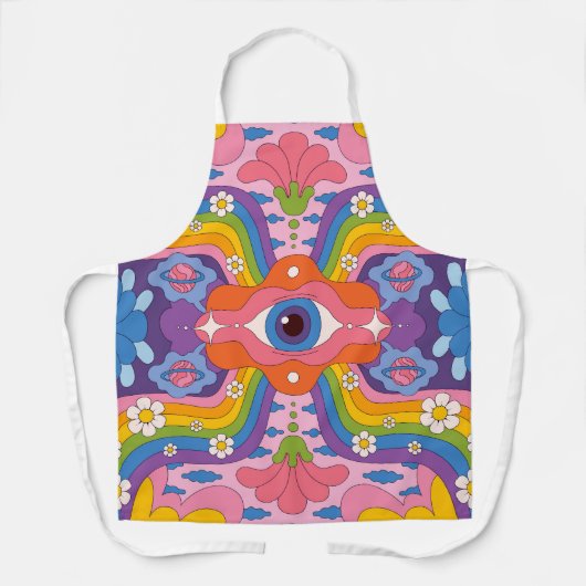 Rainbow Eye Blossom Schürze (Vorderseite)