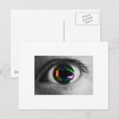 Rainbow Eye Postkarte (Vorne/Hinten)