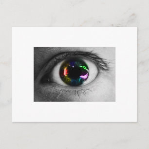 Rainbow Eye Postkarte
