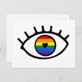 Rainbow Eye Postkarte (Vorne/Hinten)