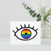 Rainbow Eye Postkarte (Stehend Vorderseite)