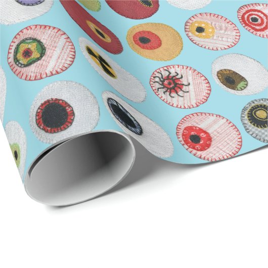 Rainbow-Eyeballs Geschenkpapier (Rolleneckpunkt)