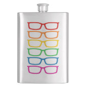 Rainbow Eyeglasses Flachmann (Vorderseite)