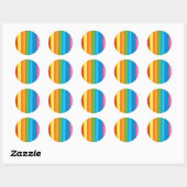 Rainbow Fabrics Runder Aufkleber (Blatt)