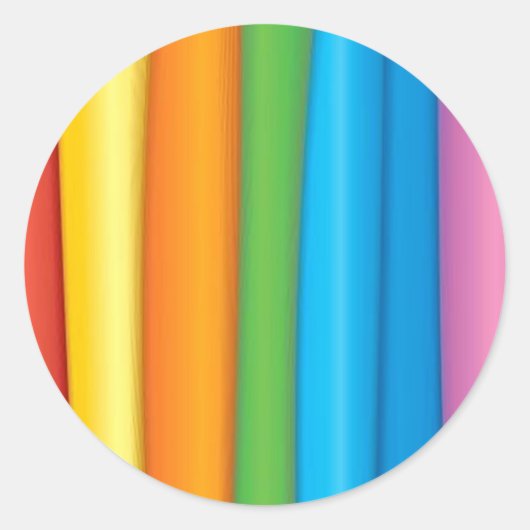 Rainbow Fabrics Runder Aufkleber (Vorderseite)