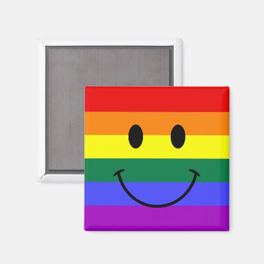 Rainbow Face Magnet (Vorderseite/Rückseite)