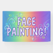 Rainbow Face Painting Banner (Horizontal)