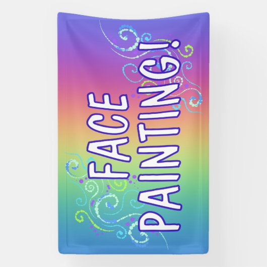 Rainbow Face Painting Banner (Vertikal)
