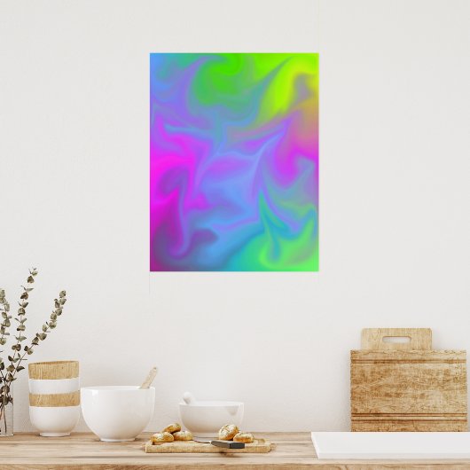 Rainbow Face Poster (Küche)