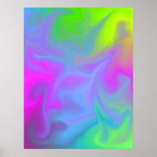 Rainbow Face Poster