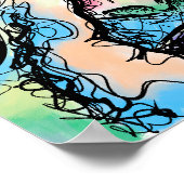 RAINBOW FACE SCRIBBLE ART POSTER (Ecke)