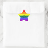 Rainbow Face Stern-Aufkleber (Tasche)