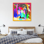 Rainbow Face Tragen Lila Objektive Leinwanddruck (Insitu (Schlafzimmer))