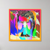 Rainbow Face Tragen Lila Objektive Leinwanddruck (Vorderseite)