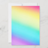 Rainbow Fade Chic Grautypografie LGBT Gay Wedding Save The Date (Rückseite)