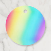 Rainbow Fade Hübsch Color Gradient Summer Wedding Geschenkanhänger (Rückseite)