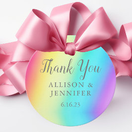 Rainbow Fade Hübsch Color Gradient Summer Wedding Geschenkanhänger