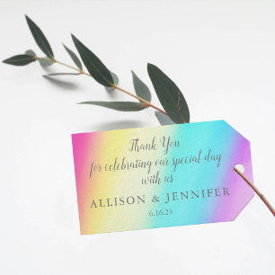 Rainbow Fade Hübsches Brautparty Custom Wedding Geschenkanhänger