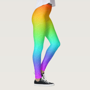 Rainbow Fade mit Circles-Muster Leggings
