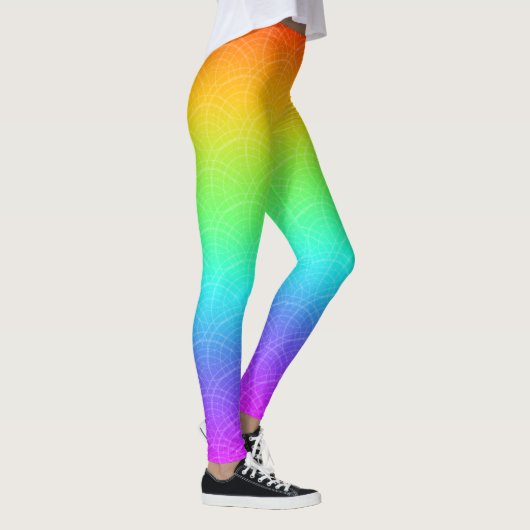 Rainbow Fade mit Circles-Muster Leggings (Rechts)