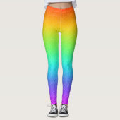 Rainbow Fade mit Circles-Muster Leggings (Vorderseite)