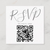 Rainbow Fade Simple Chic QR Code Wedding RSVP Begleitkarte (Vorderseite)