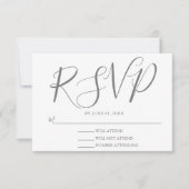 Rainbow Fade Simple Chic Typografy Gay Wedding RSVP Karte (Vorderseite)