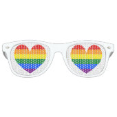 Rainbow-Fahne-Liebe-Herzsymbol für Party Partybrille (Vorderseite)