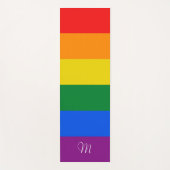 Rainbow-Fahne Streifen Badetuch Set Yogamatte (Vorderseite)