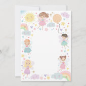Rainbow Fairy Birthday Einladung Fairies Rainbows (Rückseite)