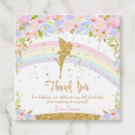 Rainbow Fairy Birthday Party Danke Geschenkanhänger