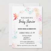 *~* Rainbow Fairy Dust Baby Shower Einladung (Rückseite)