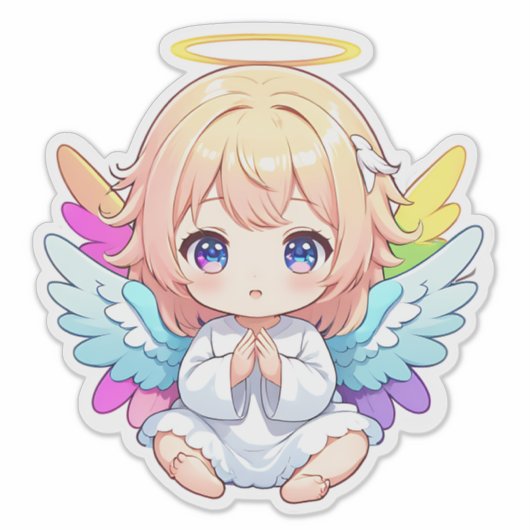 Rainbow Fairy Girl Aufkleber (Vorderseite)