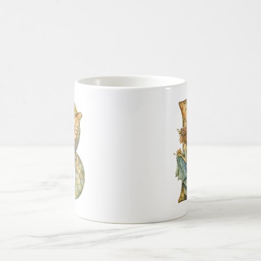 Rainbow Fairy Initial 'B' Kaffeetasse (Mittel)