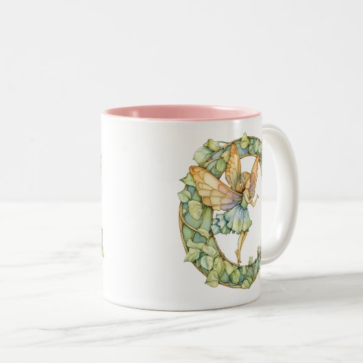 Rainbow Fairy Initial 'C' Zweifarbige Tasse (VorderseiteRechts)