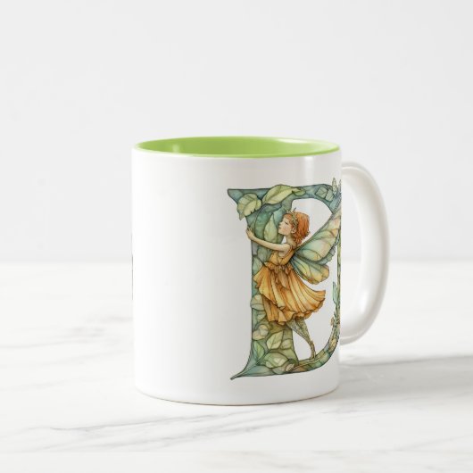 Rainbow Fairy Initial 'D' Zweifarbige Tasse (VorderseiteRechts)