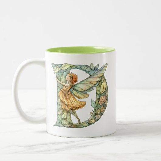 Rainbow Fairy Initial 'D' Zweifarbige Tasse (Links)