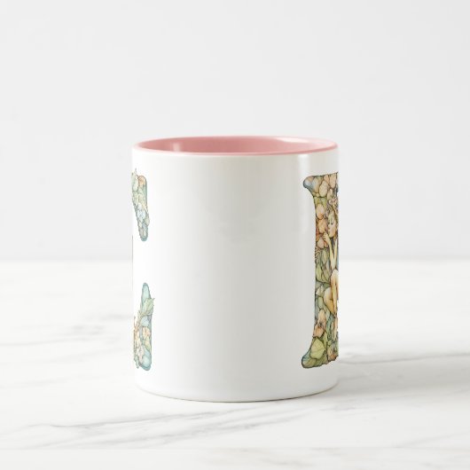 Rainbow Fairy Initial 'E' Zweifarbige Tasse (Mittel)