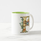 Rainbow Fairy Initial 'F' Zweifarbige Tasse (VorderseiteRechts)